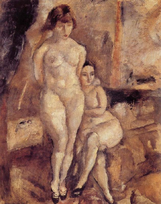 Jules Pascin Two model in the studio oil painting image